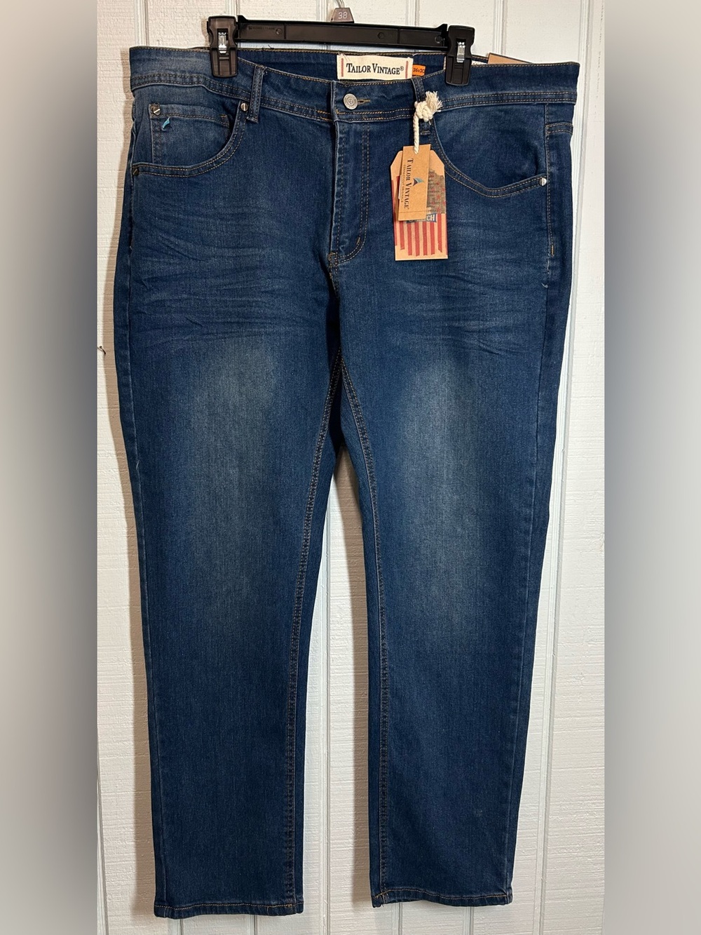 Tailor Vintage Men's Dark Blue Slim Fit Jeans